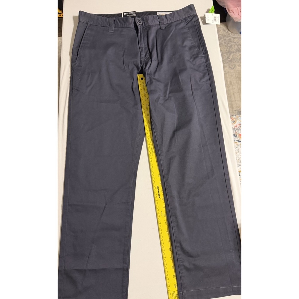 NWT Volcom Frickin Modern Stretch Chino Pants Mens 34x30 Charcoal Gray 16" Leg